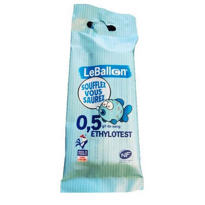 Sachet D'1 Éthylotest 0,5g/l Nf 0.5g