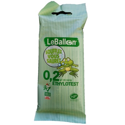 Sachet D'1 Éthylotest 0,2g/l Nf