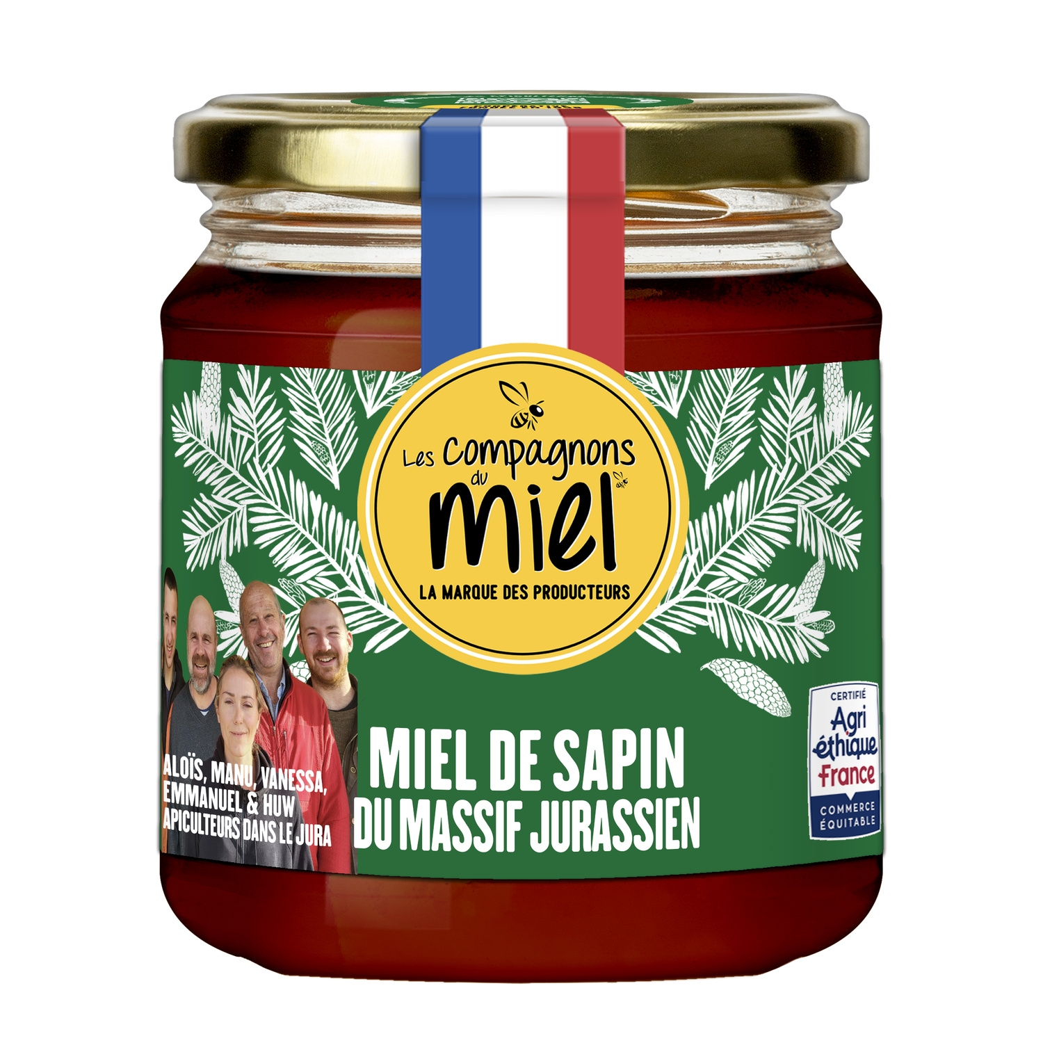 Miel de Sapin du Massif Jurassien 375g - LES COMPAGNONS DU MIEL