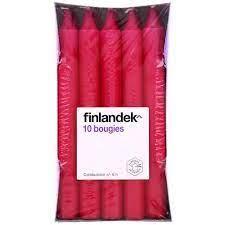 Bougies rouges, lot de 10 - FINLANDEK