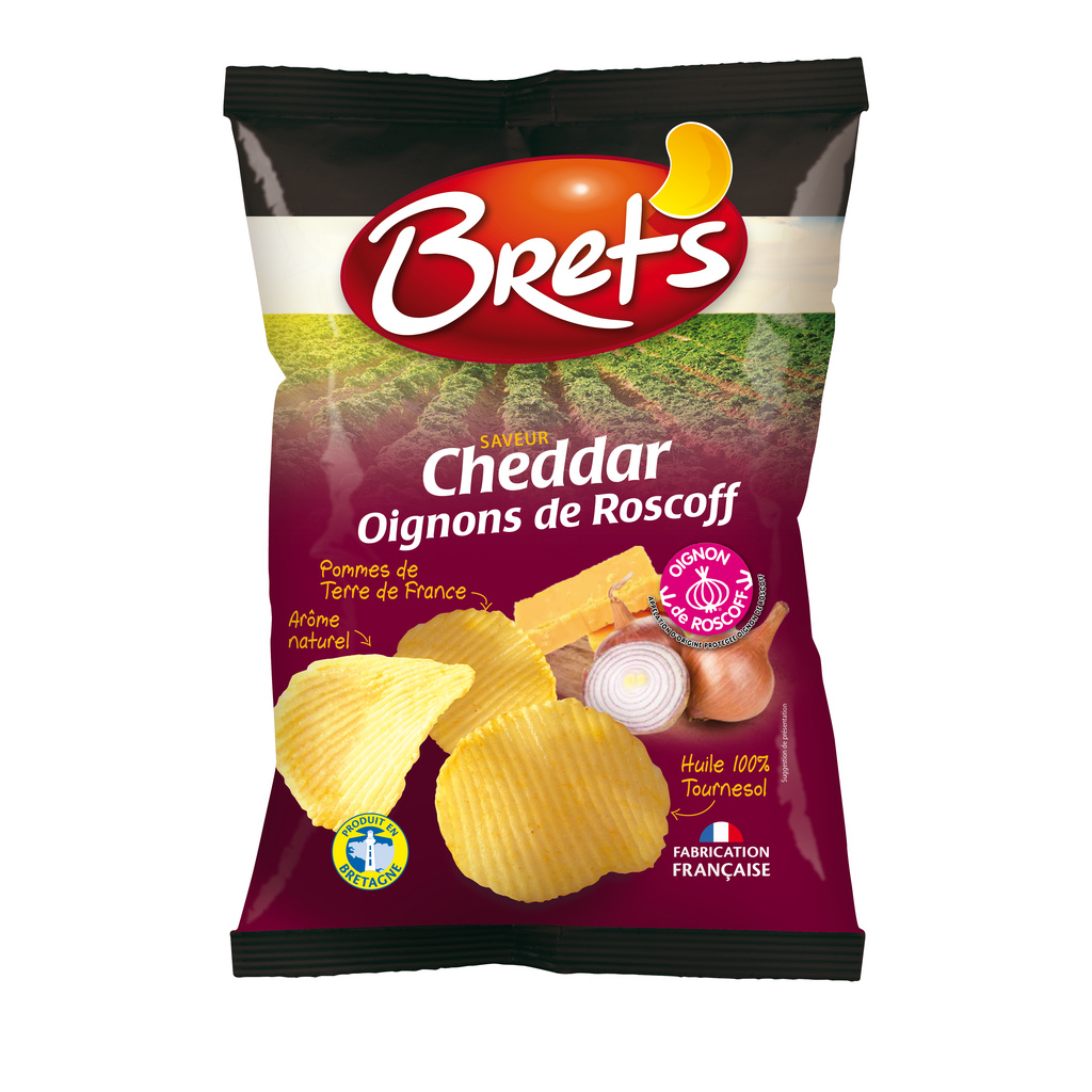 Khoai tây chiên vị phô mai cheddar và hành tây Roscoff 125 g - BRETS