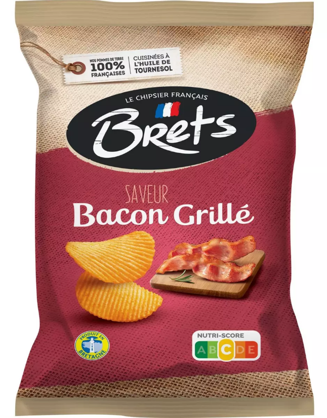 Chips saveur bacon grillé 125 g - BRETS