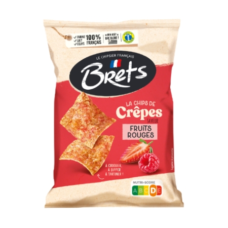 Chips De Crêpes Saveur Fruit Rouges 100g - BRETS