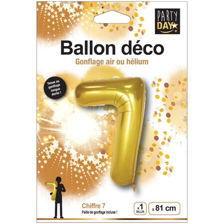 Ballon Deco Or Chiffre 7