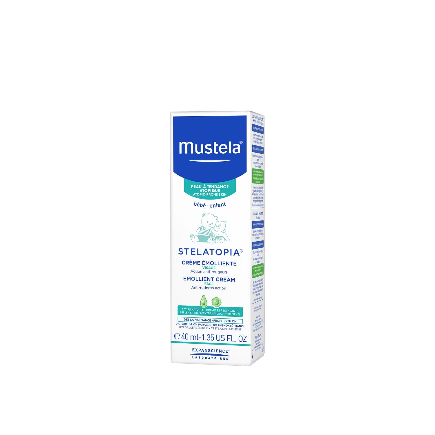 Stelatopia Crème émolliente visage 40ml - MUSTELA