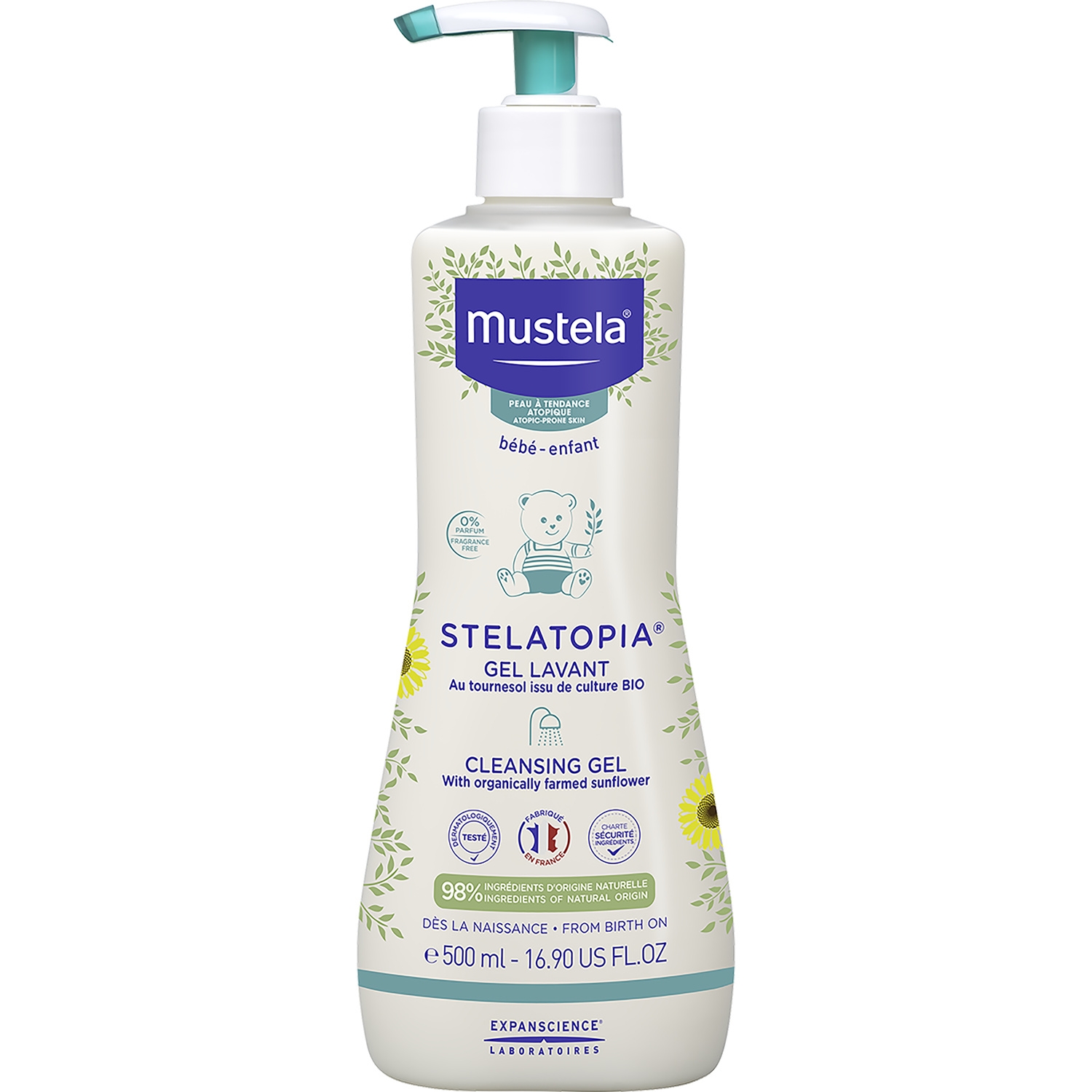 Stelatopia Gel lavant 500ml - MUSTELA