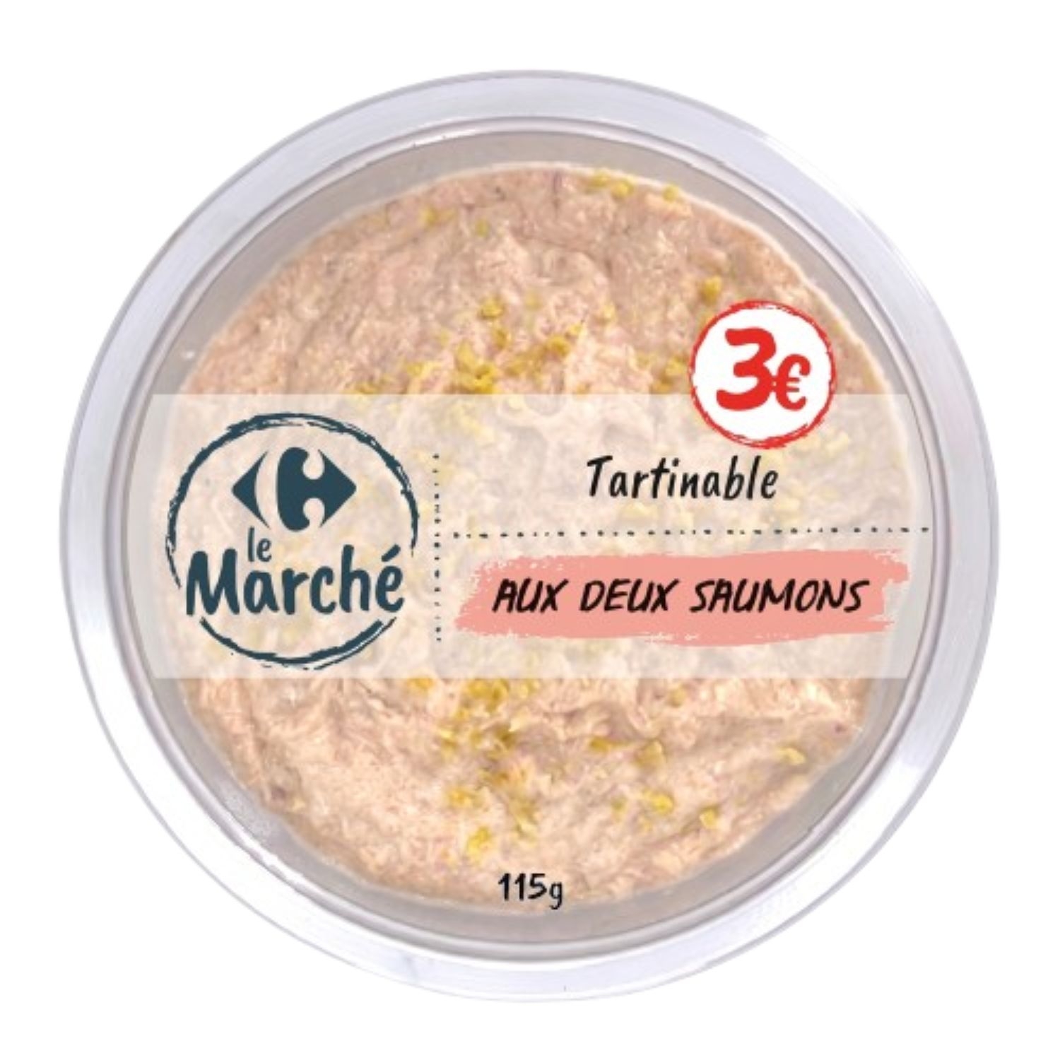 Tartinable aux deux saumons 115 g - CARREFOUR