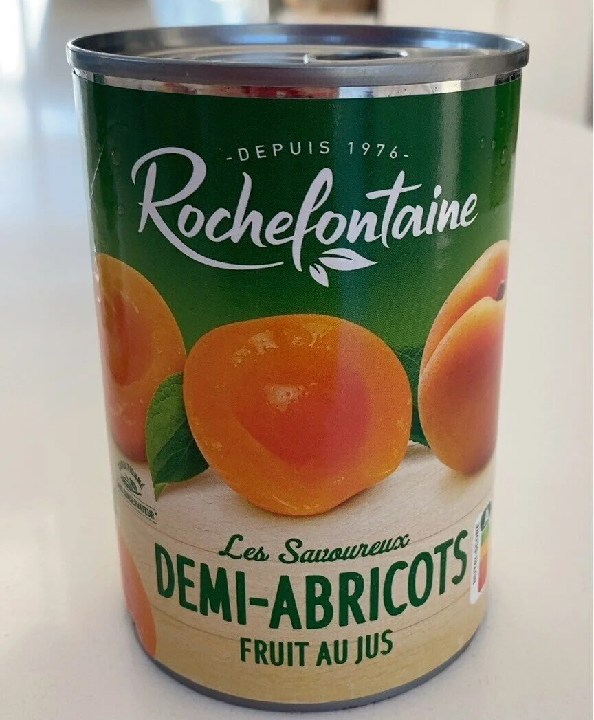 Abricots au jus de raisin 1/2 boîte 410 g - ROCHEFONTAINE