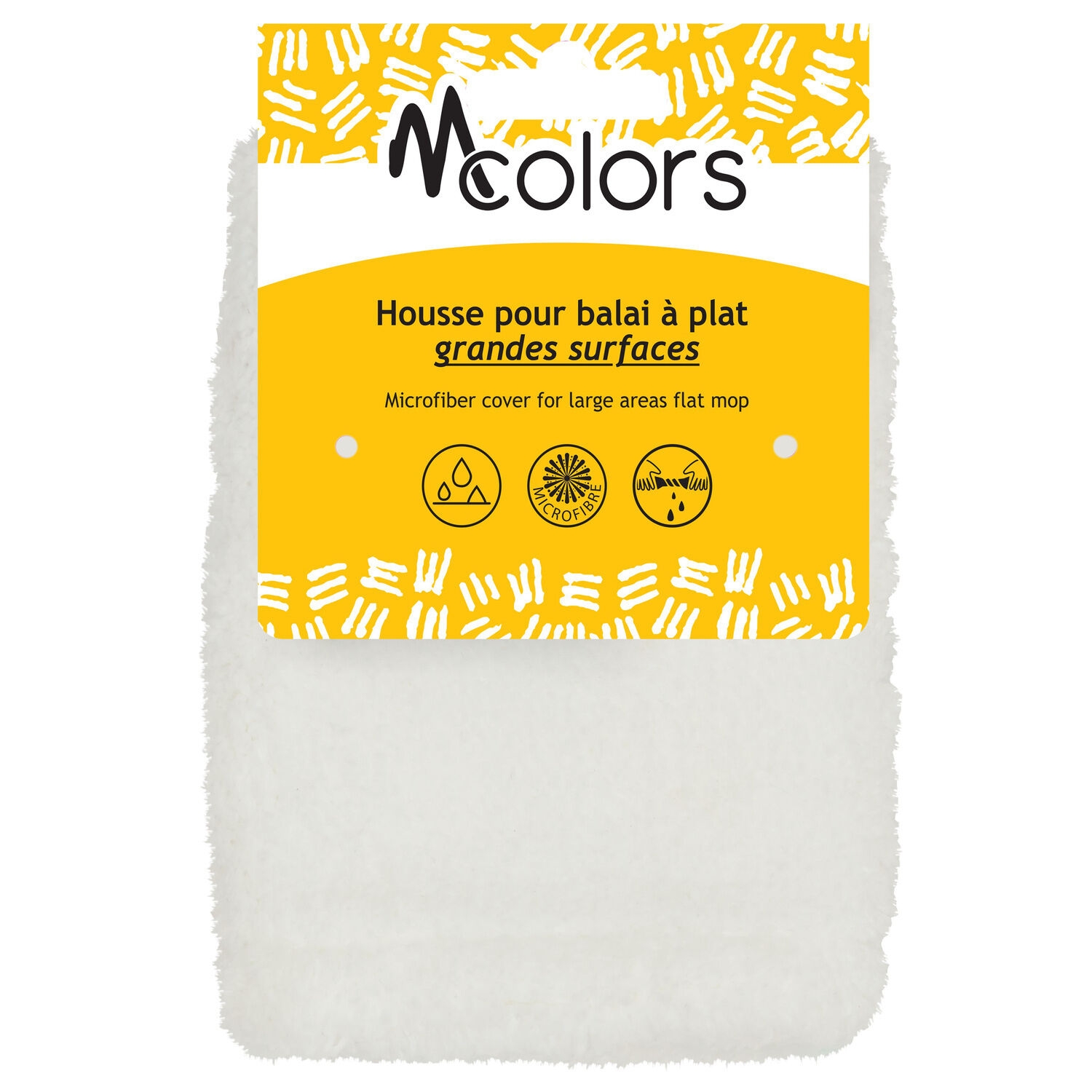 Serpillière housse microfibre pour balai plat