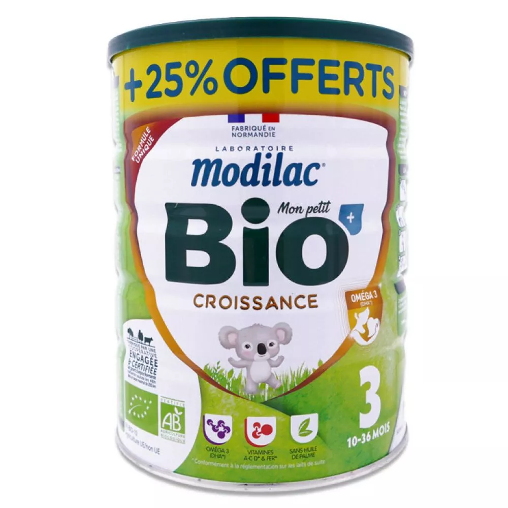 Modilac Bio + Croissance 800GR + 25% offert