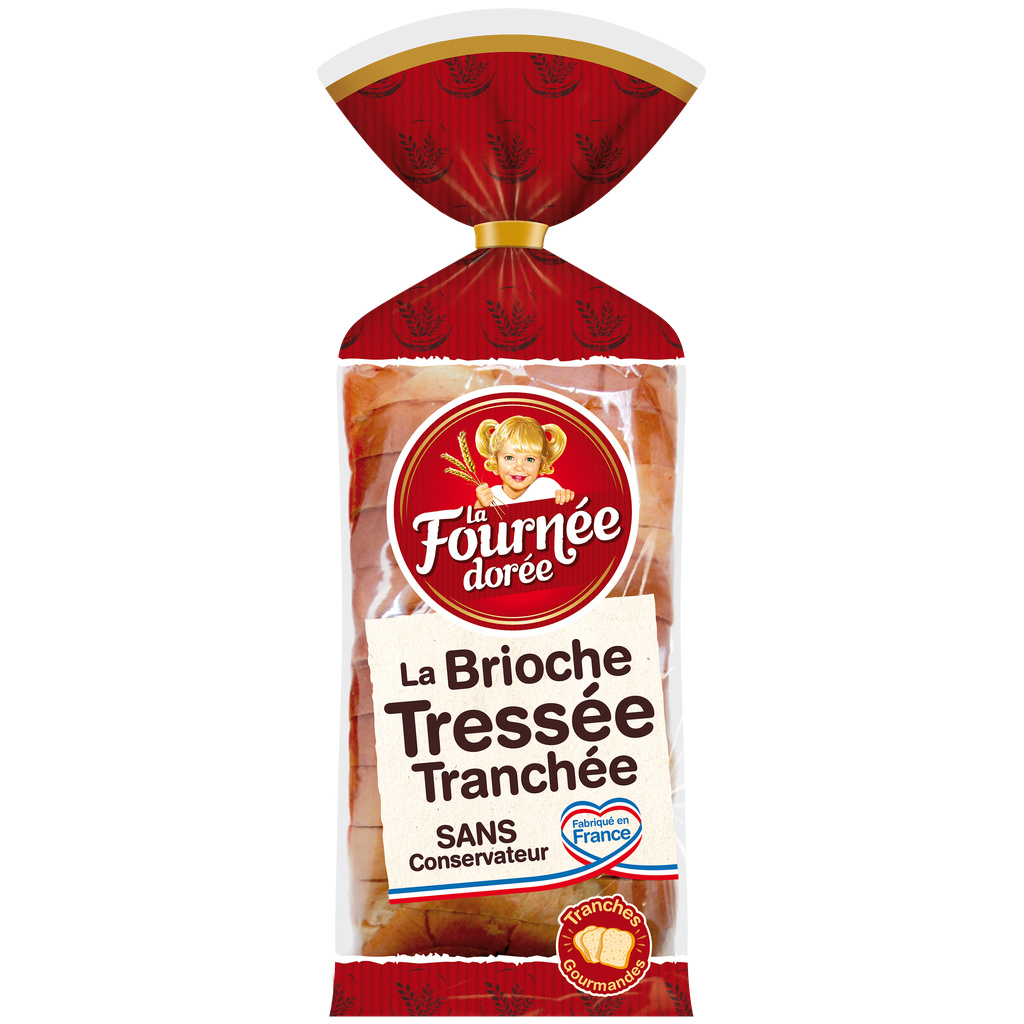 Brioche tressée tranchée 500 g - LA FOURNÉE DORÉE