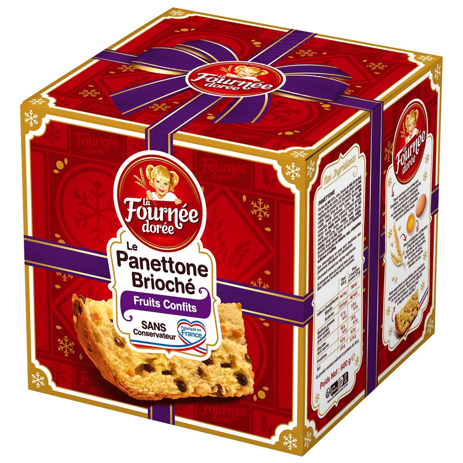 Panettone brioché aux fruits confits 600 g - LA FOURNÉE DORÉE