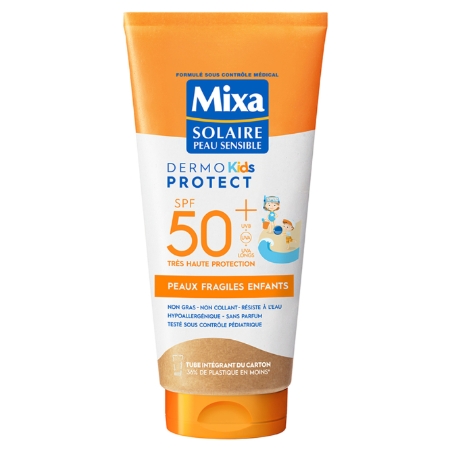 Crème solaire Lait Enfant Spf 50+ Hypoallergénique Peau Sensible Dermo Protect Kids 175ml - MIXA