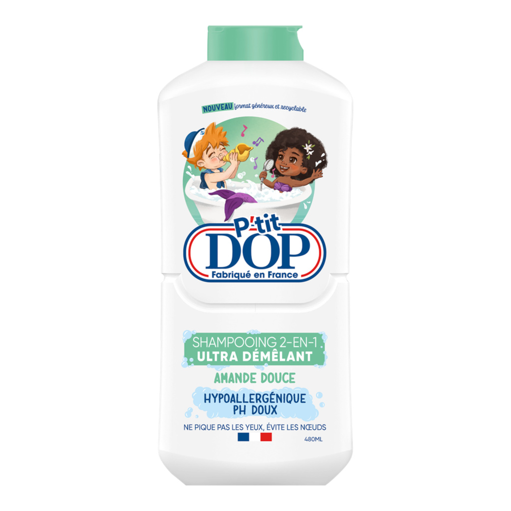 Shampoing 2en1 Ultra Démêlant pour Enfant Amande douce 480ml - DOP