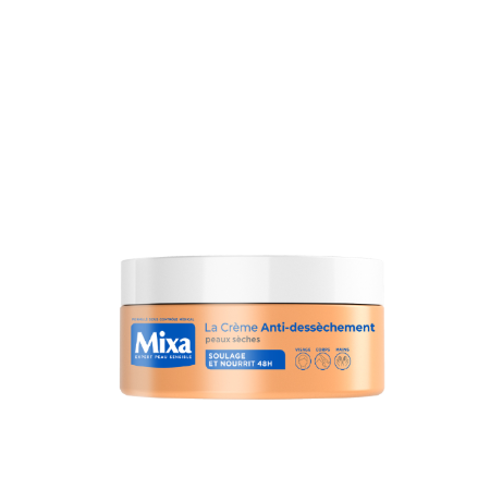 Crème Visage Corps Mains Hydratante 48h Anti-Dessèchement pour Peaux Sèches 150ml - MIXA