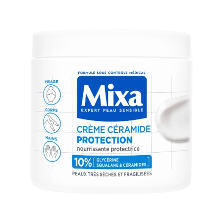 Crème Céramide Protection Nourrissante Protectrice pour Peau x Très Sèches et Fragilisées 400ml - MIXA