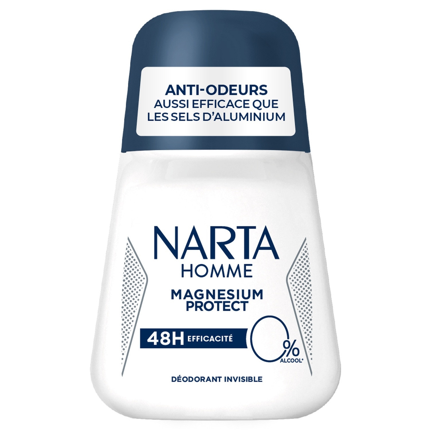 Déodorant homme Magnesium Protect invisible 48 h, roll-on 50 ml - NARTA