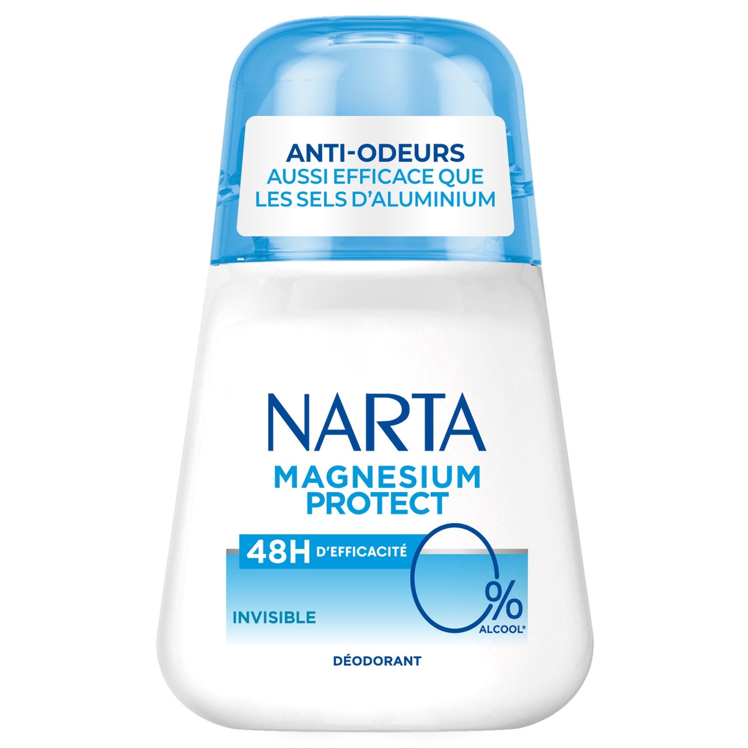 Déodorant Magnesium Protect invisible 48 h, roll-on 50 ml - NARTA