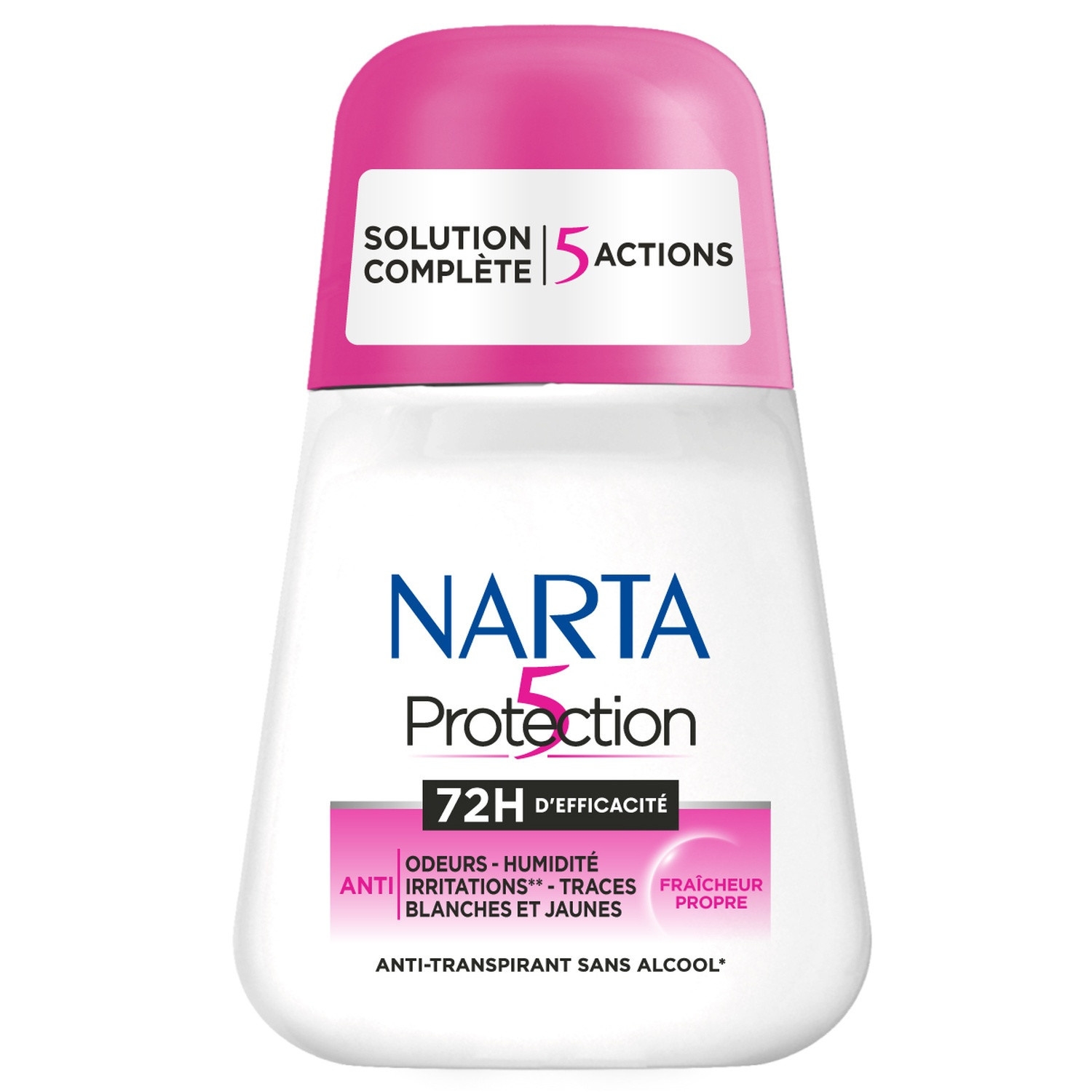 Déodorant Protection 5 solution complète 72 h, roll-on 50 ml - NARTA