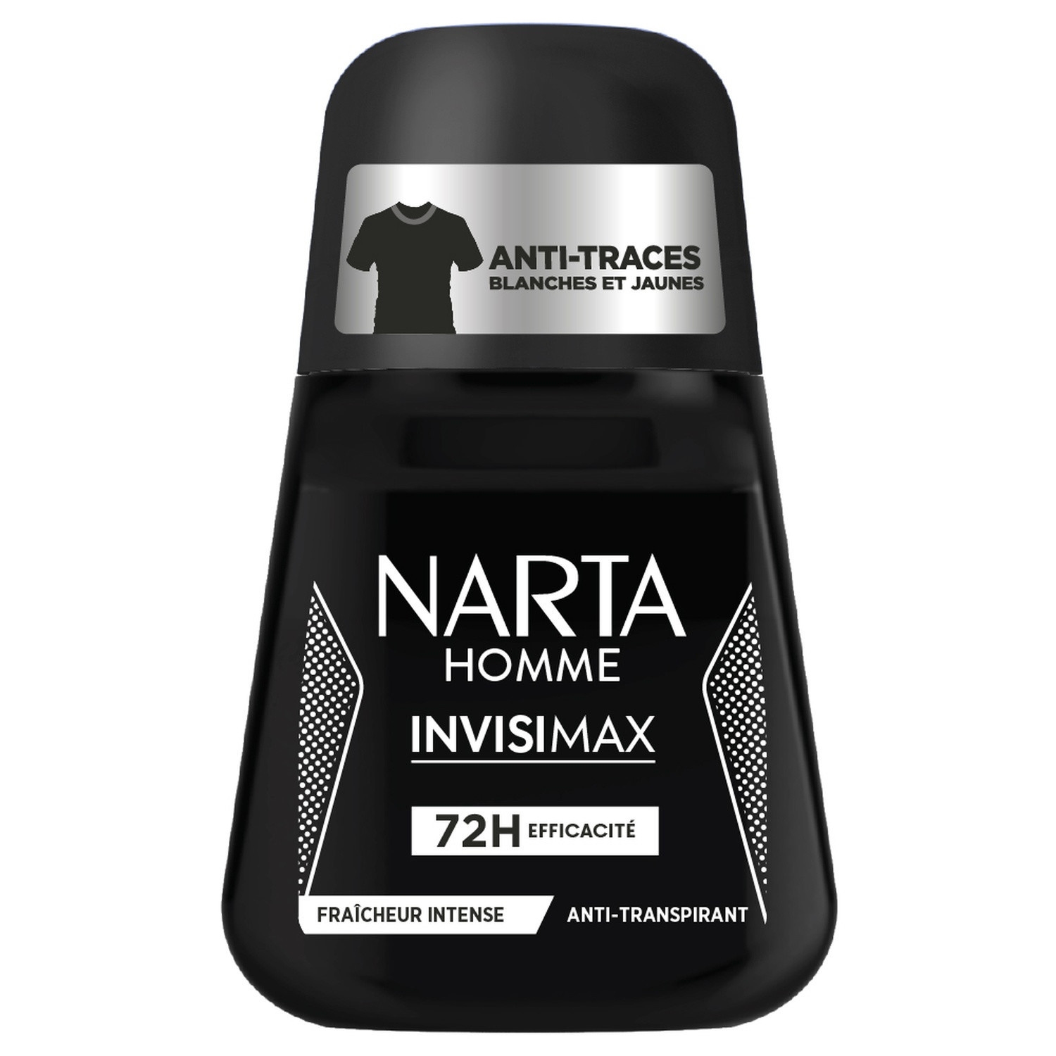 Déodorant homme Invisimax 72 h anti-traces, roll-on 50 ml - NARTA