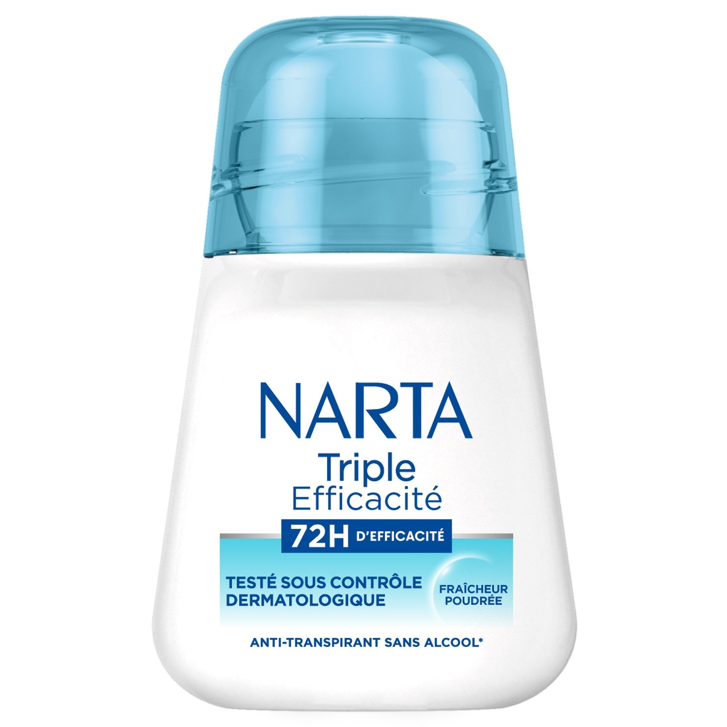 Déodorant Triple Efficacité 72 h fraîcheur poudrée, roll-on 50 ml - NARTA