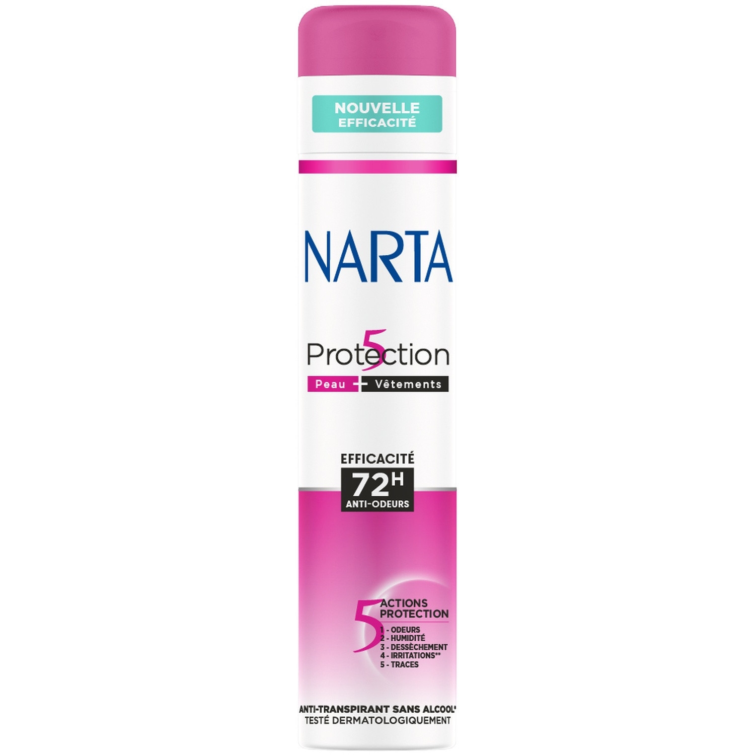 Déodorant Protection 5 Peau + Vêtement Efficacité 72H Anti-Odeurs - NARTA