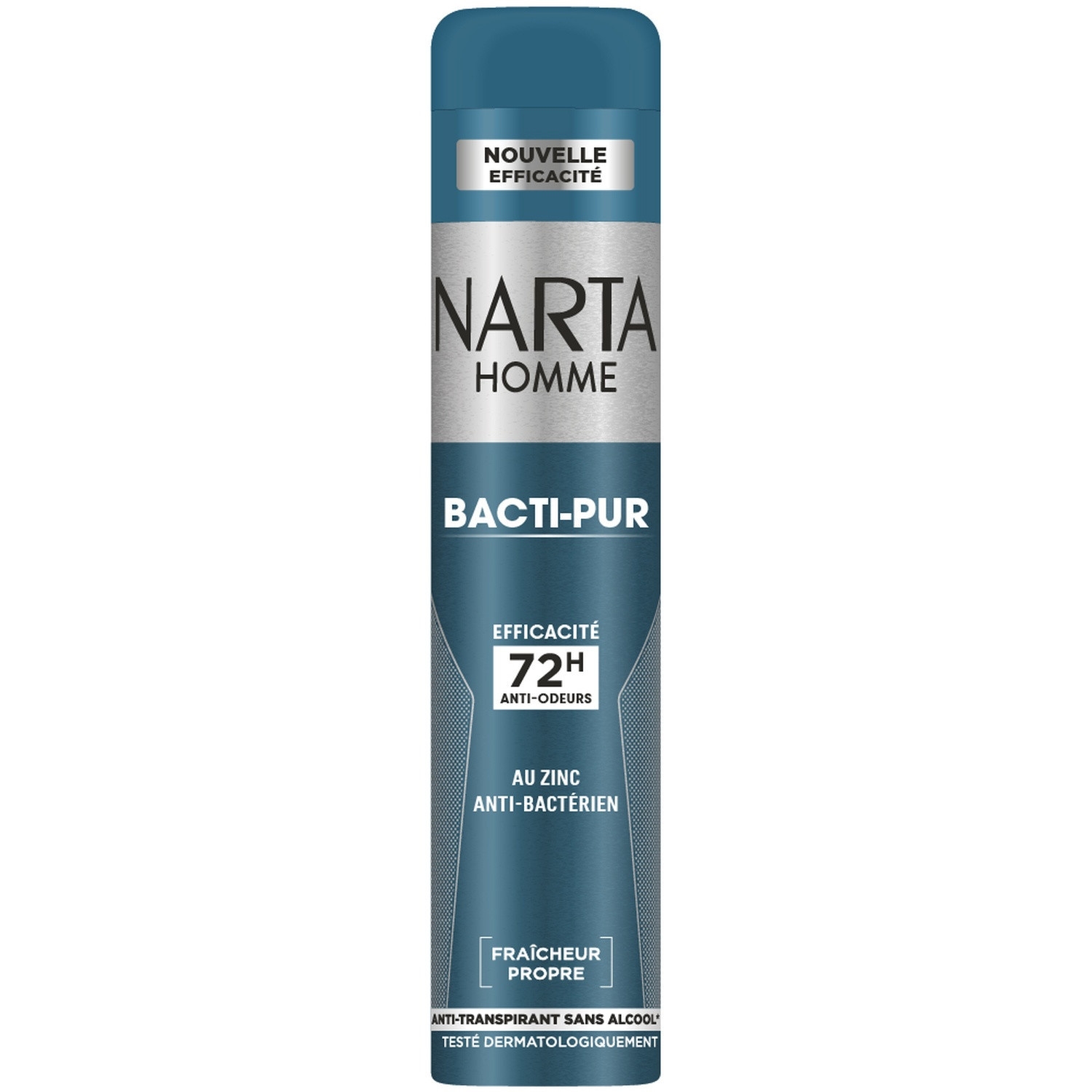 Déodorant homme Bacti-Pur au zinc 72 h, aérosol 200 ml - NARTA