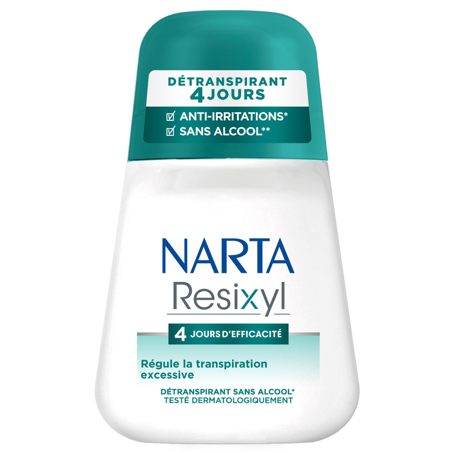 Détranspirant Resixyl 4 jours, roll-on 50 ml - NARTA
