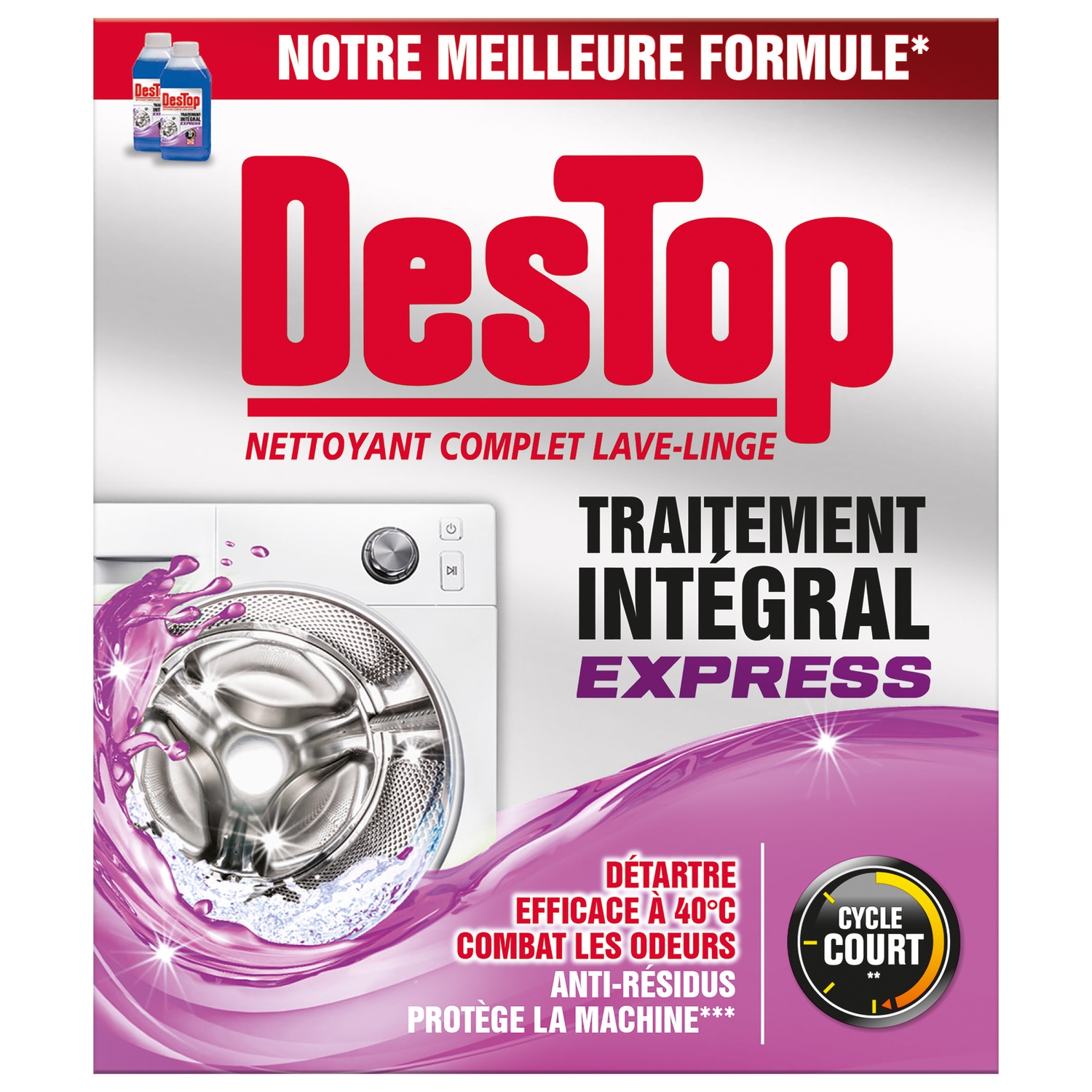 Nettoyant Lave-linge Express 2x250ml - DESTOP