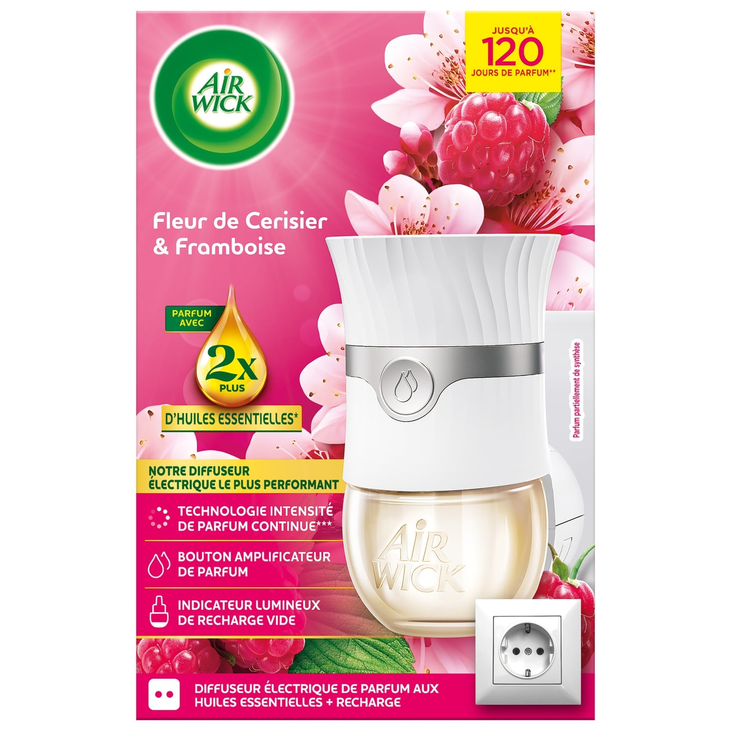 Elektrischer Diffusor, Lufterfrischer, ätherische Blumenöle + Nachfüllung - AIR WICK