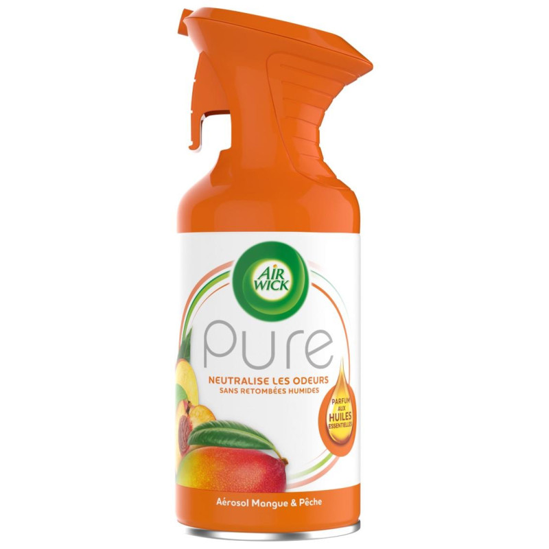 Spray Aérosol Désodorisant Pure Huiles Essentielles Mangue 250ml - AIR WICK