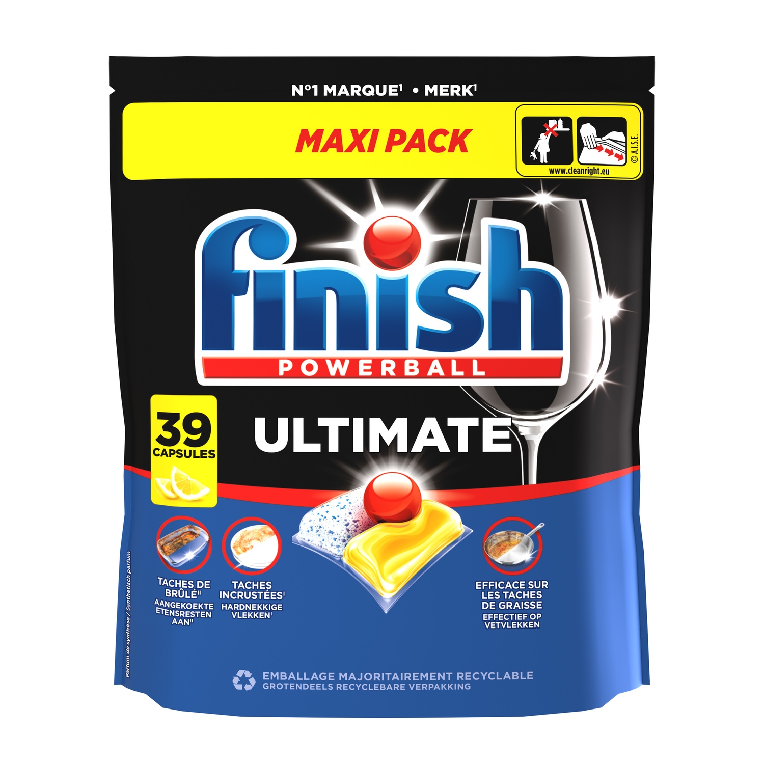 Tablettes lave-vaisselle Ultimate citron x39 - FINISH
