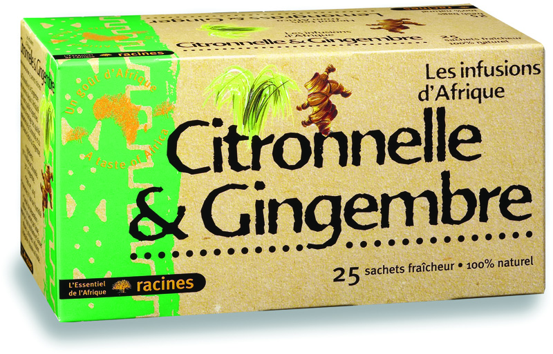 Infusion D'afrique Citronnelle Gingembre (10 X 25 Sach) - RACINES