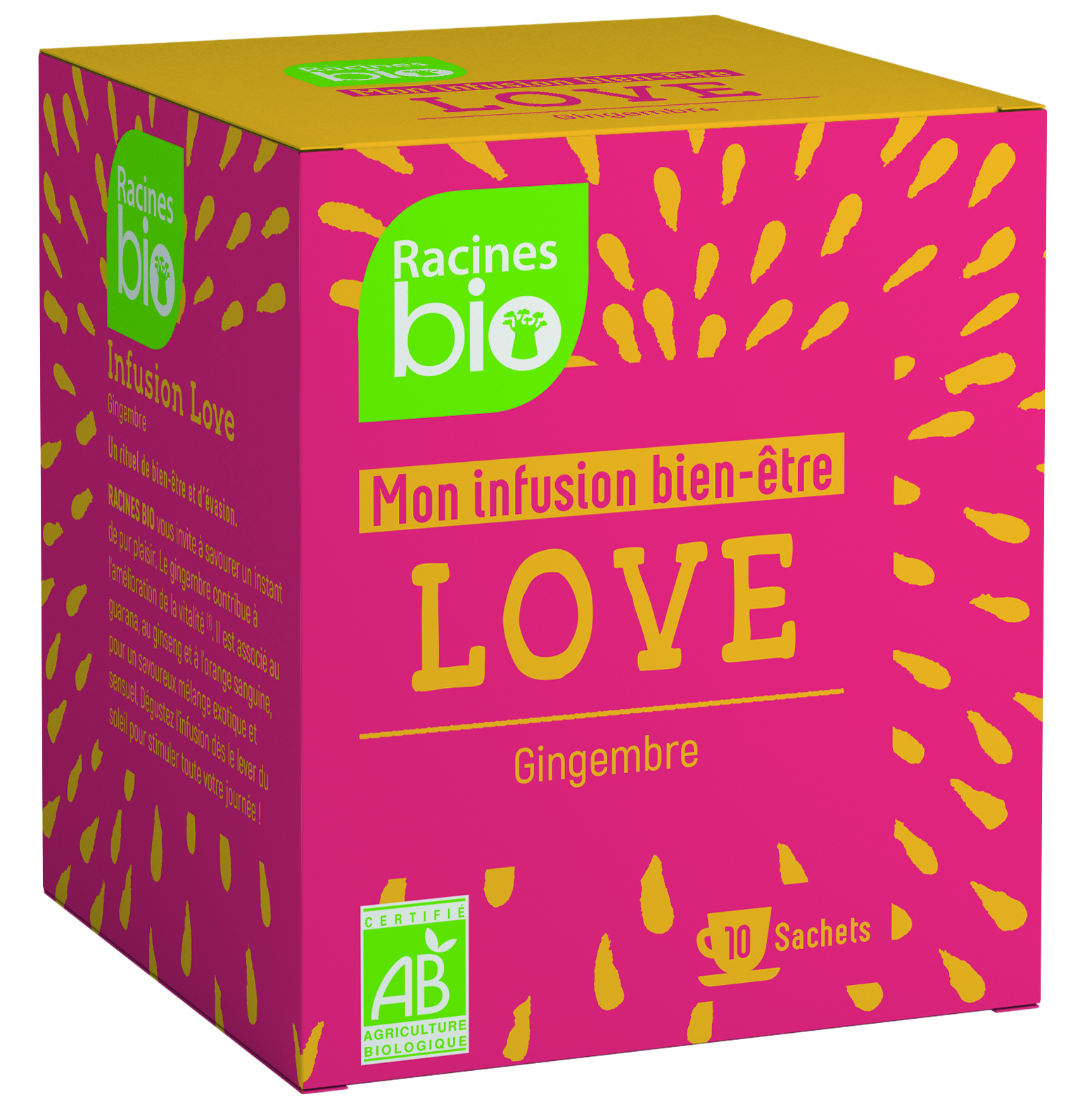 Infusion Bien Etre Love (20 X 10 Sach X 16 G) - Racines Bio
