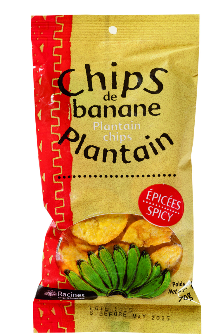 Chips De Banane Plantain épicées (24 X 70 G) - RACINES