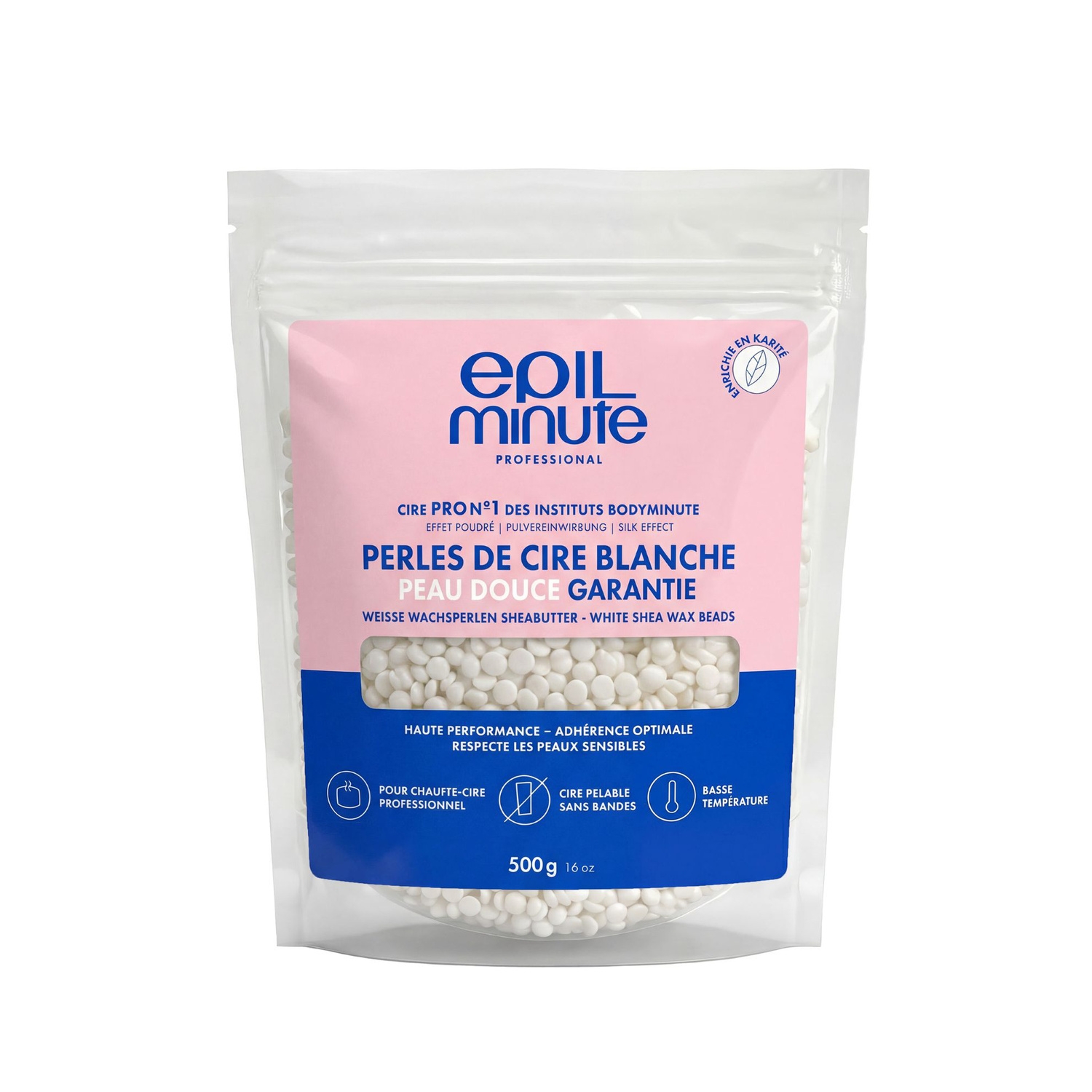 Perles de cire blanche pelable sans bandes, 500 g - BODYMIN