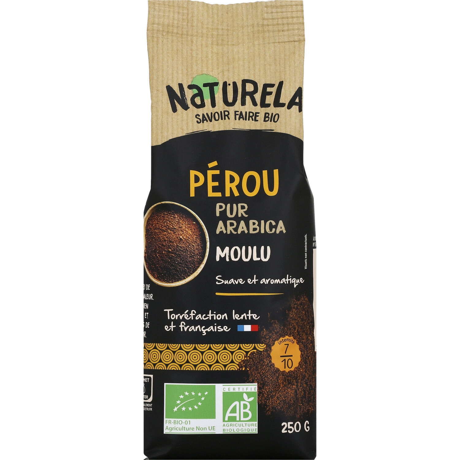 Café moulu du Pérou Bio 250 g - NATURELA