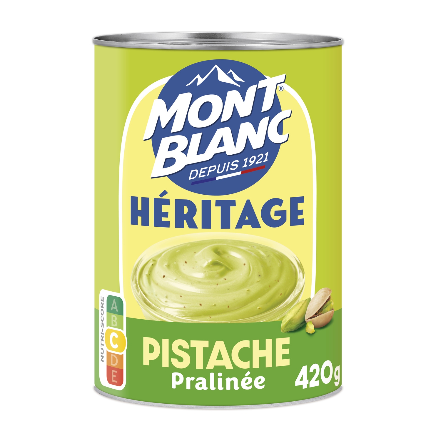 Dessertcrème pistache-praliné Héritage 420 g - MONT BLANC