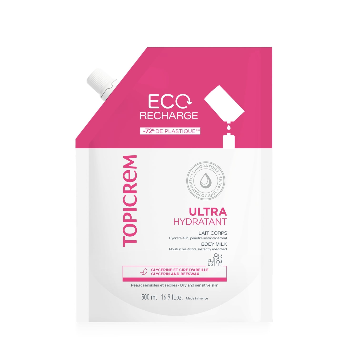 ULTRA-HYDRATANT Recharge Lait Corps 500 ml - TOPICREM