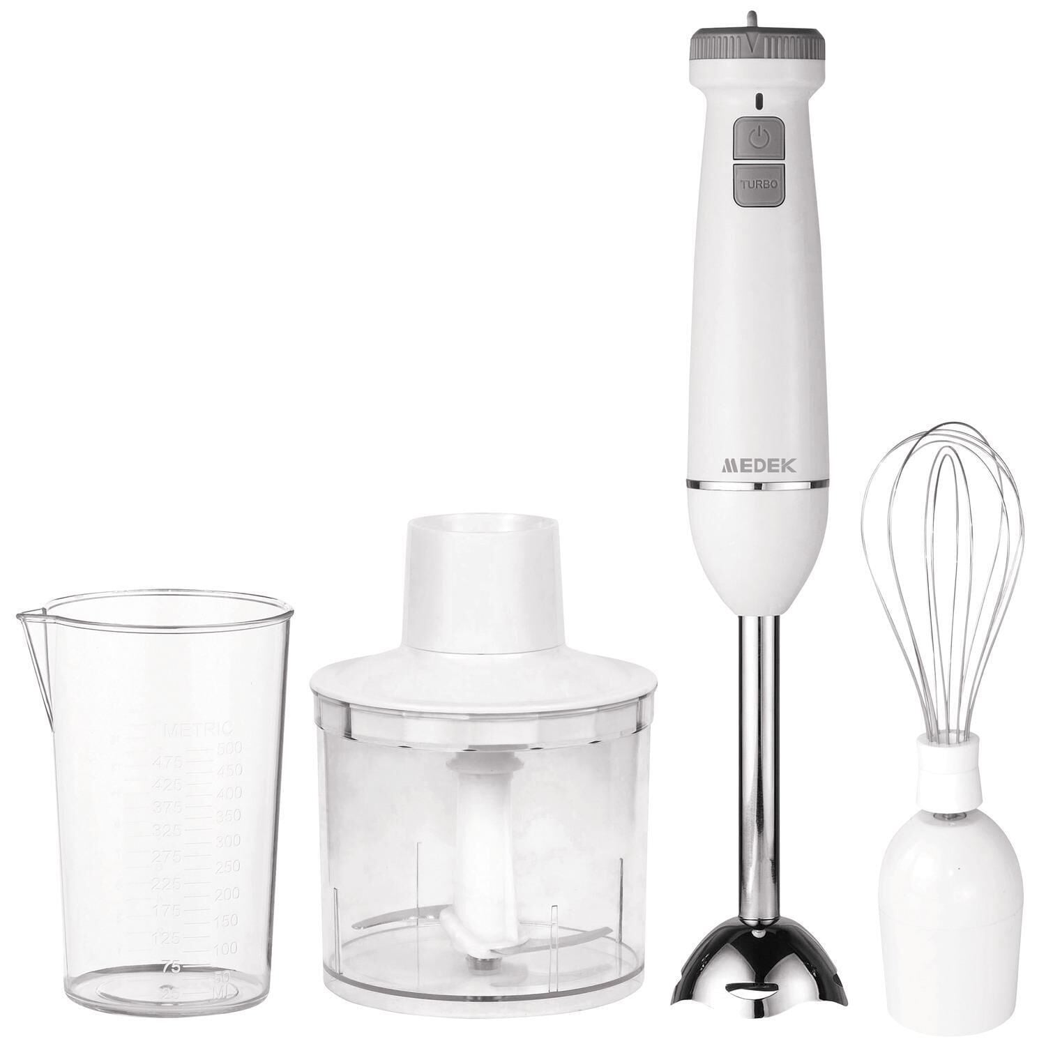 Set mixeur plongeant FY701 avec bol doseur, hachoir et fouet - MEDEK