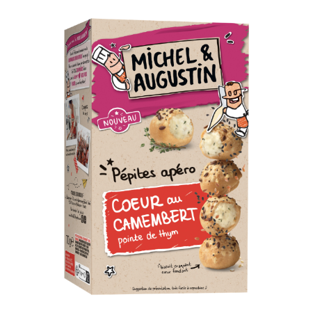 Pépites apéro cœur au camembert pointe de thym 8 étuis de 70 g - MICHEL ET AUGUSTIN