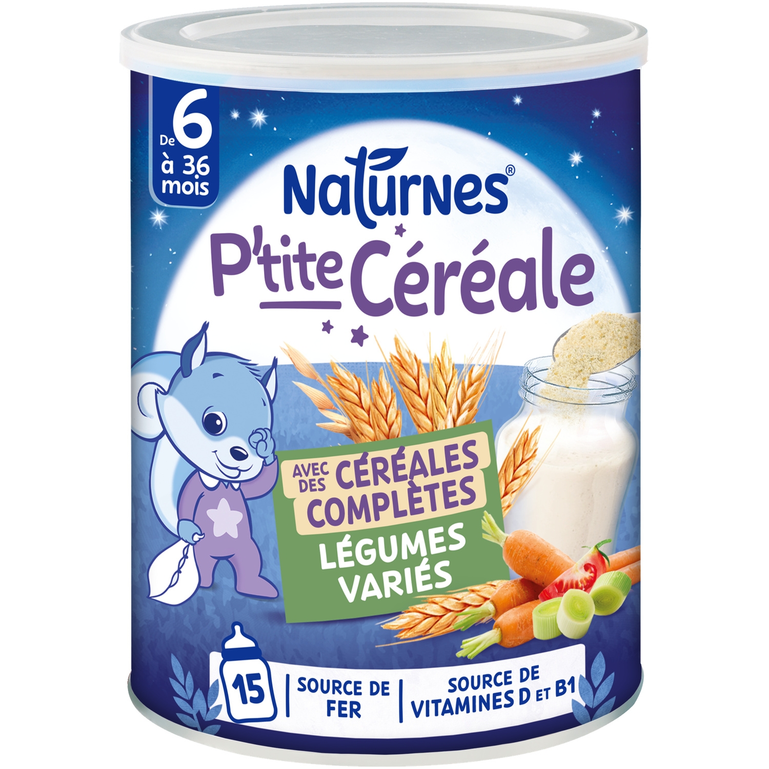P'tite Céréale céréales complètes légumes variés dès 6 mois 280 g - NATURNES