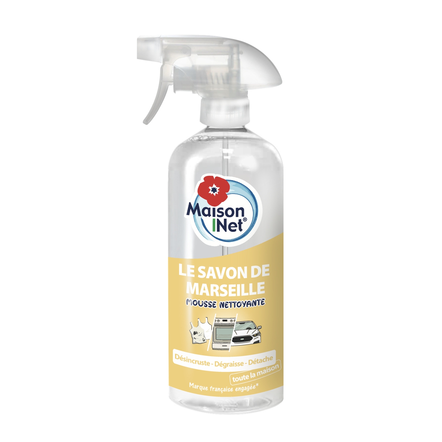Mousse Nettoyante Désincruste Dégraisse Détache Le Savon De Marseille - MAISON NET