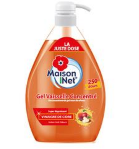 Liquide vaisselle au vinaigre de cidre 1 L - MAISON NET