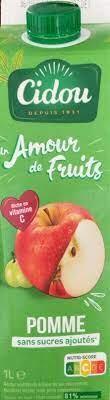 Nectar Un Amour de Fruits pomme sans sucres ajoutés 1 L - CIDOU