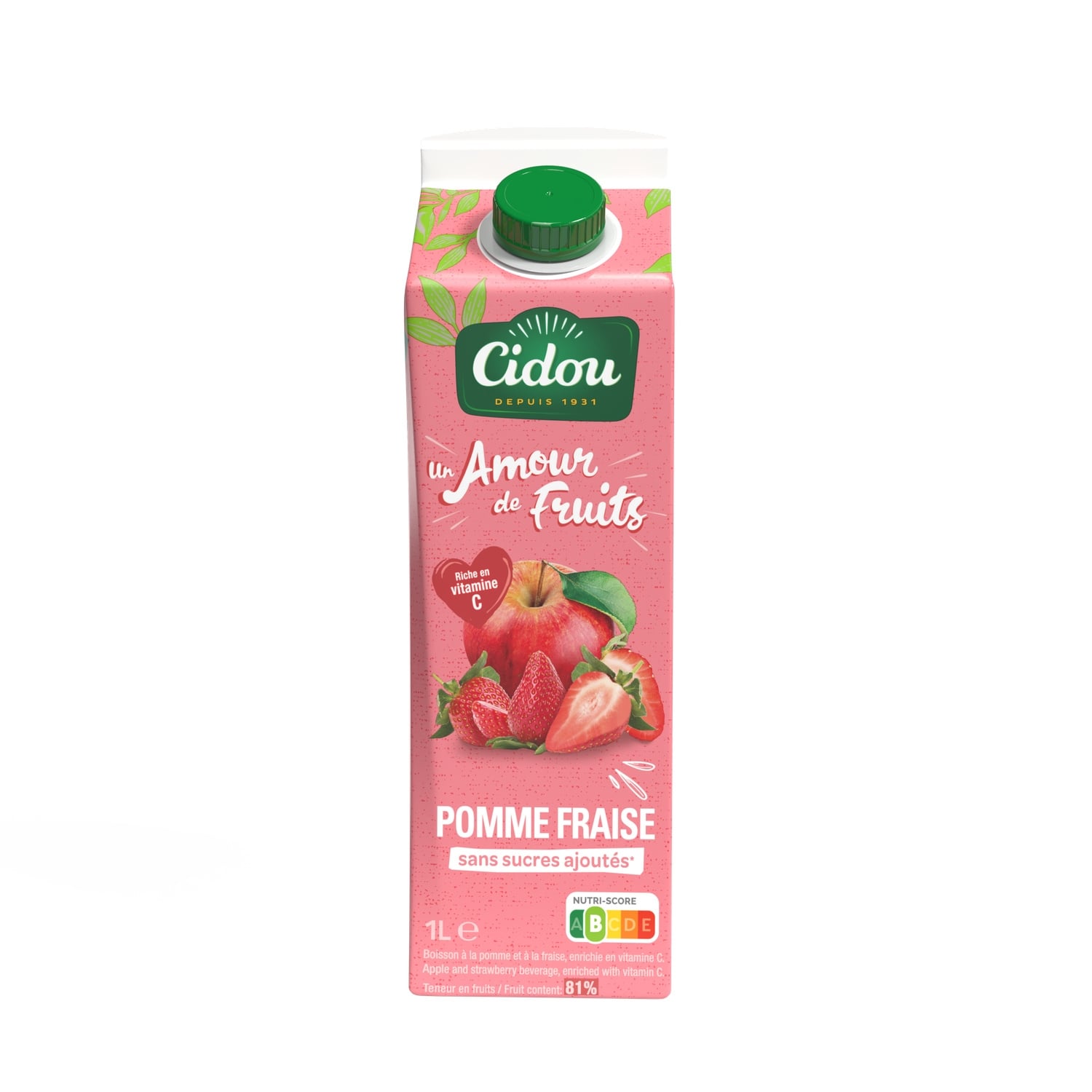 Nectar pomme fraise 1 L - CIDOU
