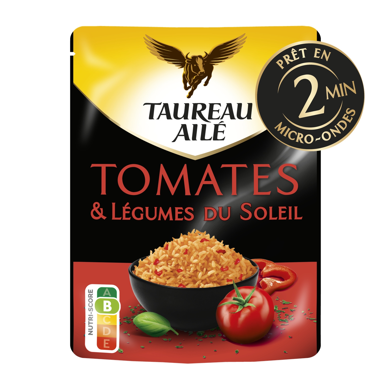 Riz basmati cuisiné tomates et légumes du soleil 220 g - TAUREAU AILÉ