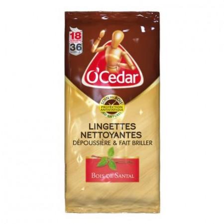 Lingettes nettoyantes dépoussiérantes bois de santal x20 - O'CEDAR