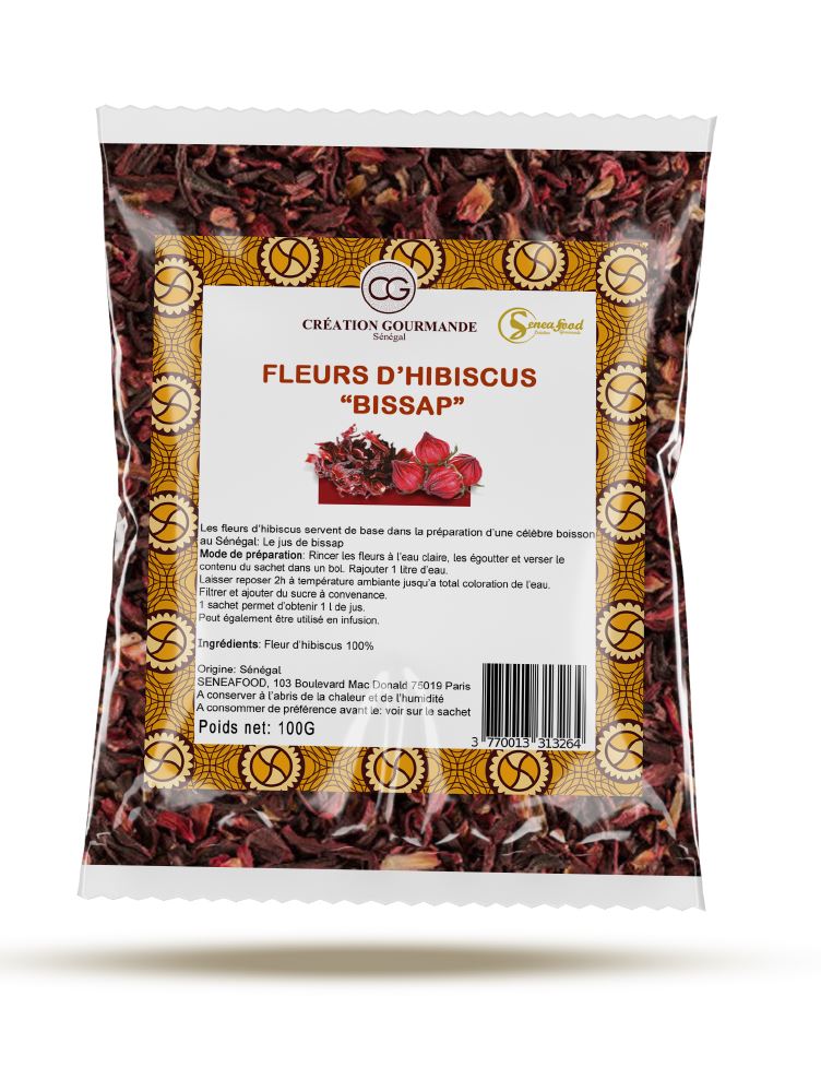 Fleurs D'hibiscus Séchées (bissap) Rouge 100g - Seneafood