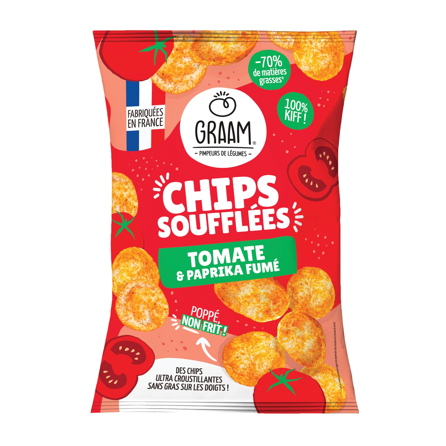 Chips soufflées tomate et paprika 60g - MANNI'S KITCHEN